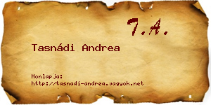 Tasnádi Andrea névjegykártya